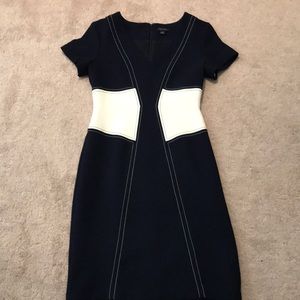 Ann Taylor Navy & White Dress